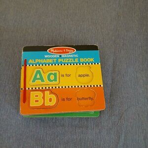 Melissa & Dough Wooden Magnetic Alphabet puzzle book